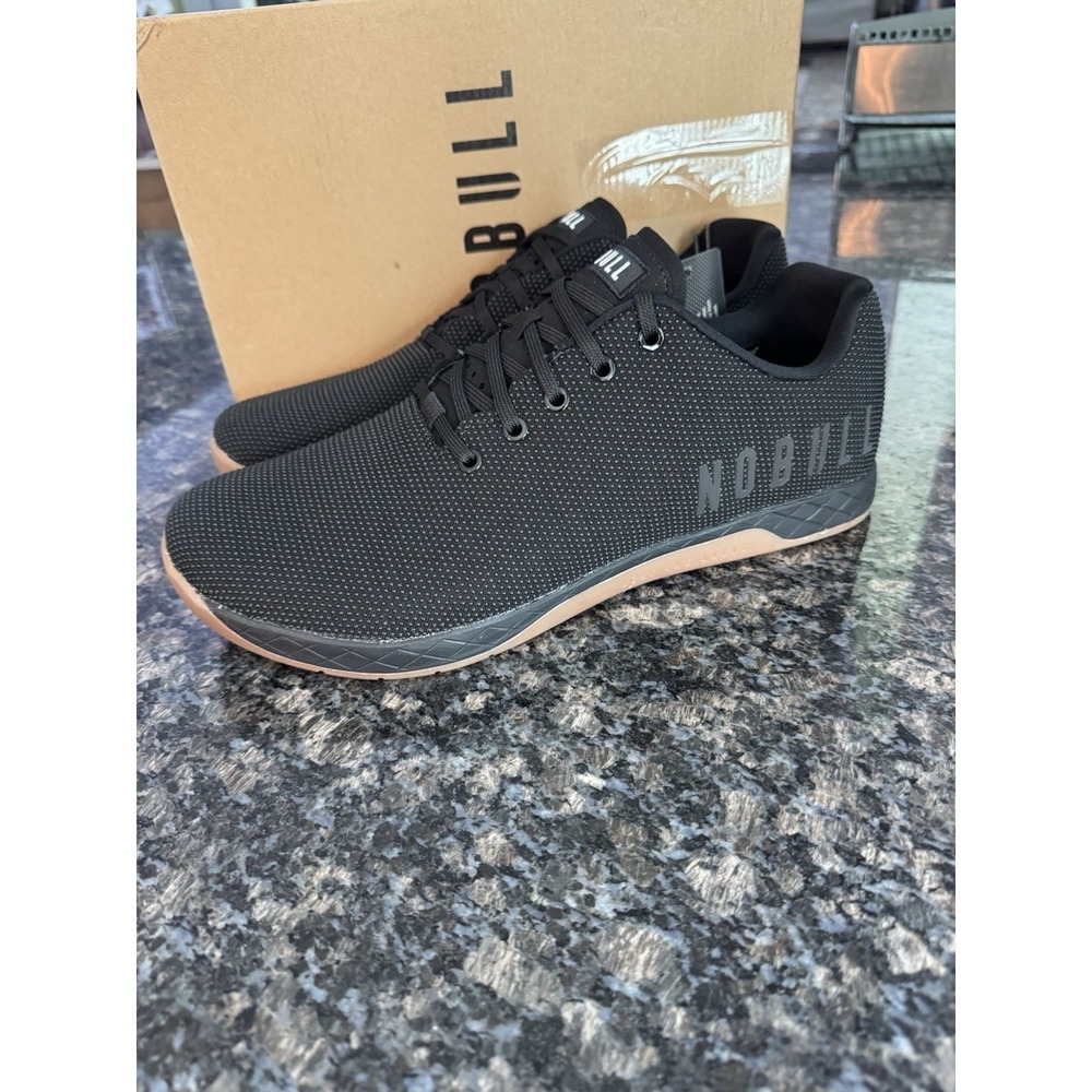 NOBULL SuperFabric Trainer Lace Up Shoes | Black‎ Gum Mens 14 Lady 15.5 Sneakers